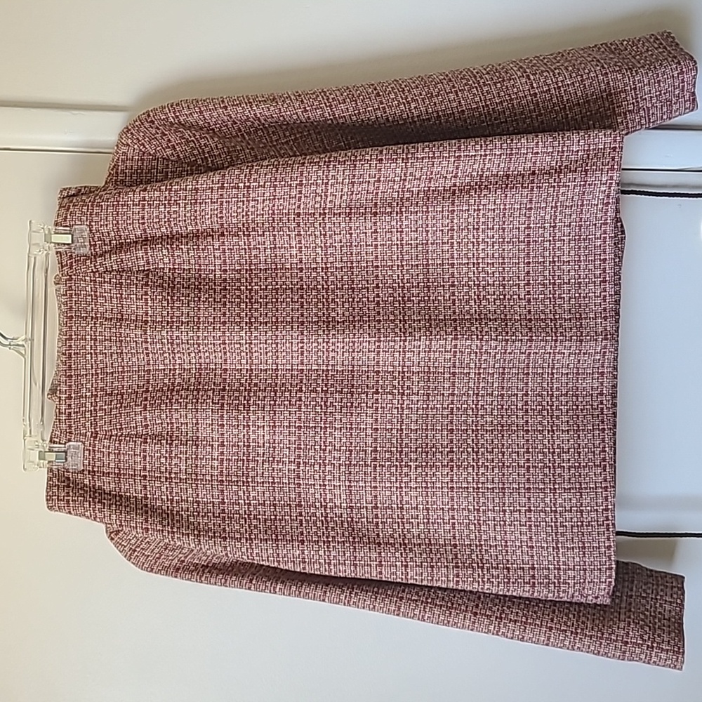 Villager by Liz Claiborne 2-Piece Suit: Pink Tweed Blazer and Skirt - Picture 4 of 4